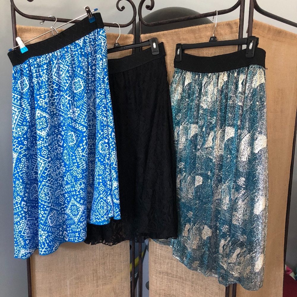 3 Lola LulaRoe Skirts Medium